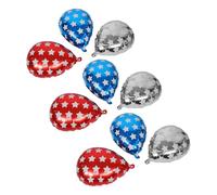 Tofficu 9pcs Boxing Party Balloons Set with Red, Silver Blue Foil Sandbag Balloons, Boxing Themed Birthday Decorations for Indoor and Outdoor Fight Night Events