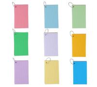 Tofficu 9pcs Horizontal Ruled Index Cards Notebook with Metal Rings, Lined Note Paper Set for School, Office, and Home Study, College Notepads with Mixed Colors Random Color
