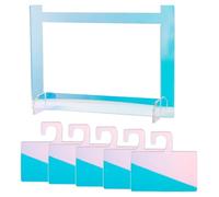 Tofficu Acrylic False Nail Tips Display Stand with Iridescent Colour, Practical round Manicure Display Board Organizer for Nail Salons and Home Use