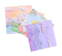 Tofficu Aesthetic Oil Painting Landscape Self-stick Note Pads with Minimalist Japanese Design Pages Each Stylish Stationery for Office School and Learning Use