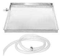 Tofficu Air Conditioner Pan Leakproof Drip Tray with Drain Pipe External Unit Water Tray for Outdoor Ac Units 17. 3x15. 7 Inch Universal Fit Durable Installation