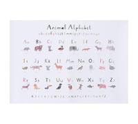 Tofficu Alphabet Poster English Alphabet Hanging Poster Paper Cartoon Style Decoration Effect Helps to Read Room Wall Art