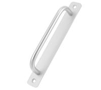 Tofficu Aluminium Alloy No-Drill Pull Push Door Handle for Sliding Glass Balcony Doors Medium Silver with Screws Suitable for Home and Commercial Use