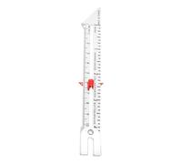 Tofficu Aluminum Sewing Gauge Ruler for Quilting and Knitting Multi-function Tailor Tool for Beginners Silver Fabric Measuring Guide for Clothes DIY and Button Seam Crafting