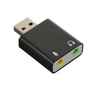 Tofficu Aluminum USB Stereo Audio Adapter with Headphone and Microphone Jack External Sound Card for Music Movies and Gaming No Drivers Needed Compact and Durable Design