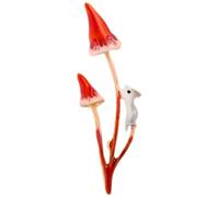 Tofficu Animal Brooch Pins Rabbit and Mushroom Pattern Enamel Pin for Jackets and Casual Wear