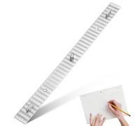 Tofficu Animation Peg Bar Ruler 3 Pin Pegbar Positioning Ruler for Paper Fixing Accurate Alignment and Measurement 10.04In Layout Tool for Drawing Stop Motion and Caricature Projects