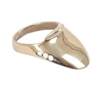 Tofficu Archery Thumb Ring Brass Wear-Resistant 1.77X0.98X0.59 Inch with Pad and Ropes for Traditional Bow Shooting Practice Protective Gear