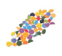Tofficu Bag of Ceramic Mosaic Tiles Large Star Moon Heart Shapes for DIY Craft Decoration Multi-Purpose Pieces with Smooth Surface for Vase Wall Clock and Home Art Projects