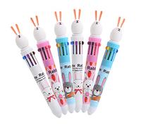 Tofficu Ballpoint Pen Set 6pcs Kawaii Pen Fine Tip for Drawing Writing School Supplies Portable and