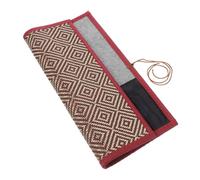 Tofficu Bamboo Canvas Roll up Brush Holder for Chinese Calligraphy Pencil Bag Brush Sturdy Writing Tool Organizer for Artists