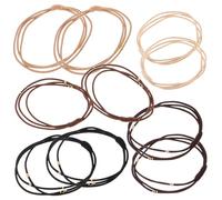 Tofficu Beaded Hair Ties 10 Pcs with Triple Layer Design, Stretchy Elastic Hair Bands for Women, Ponytail Holders for Everyday Use and Boho Styling