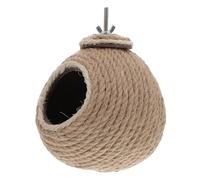 Tofficu Bird House Decorative Bird Nest Strong Practicability Firmness Coconut Shell Sword-rope Rope Home Use for Parrot