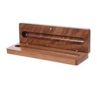 Tofficu Black Walnut Wood Pen Box Single Pen Case Handmade Solid Wood Storage for Artists and Writers