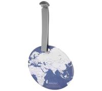 Tofficu Blue PVC World Map Style Luggage Tag Versatile Easy to Spot Travel Bag Identifier Suitcase Hanging Decoration
