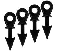 Tofficu Bowstring to Reduce Shocks and Prevent Injury Absorber 4pcs Rubber Dampener Black Accessory for String Stabilizer Replacement for at