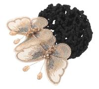 Tofficu Butterfly Hair Bun Net with Light Gold Coarse Mesh, Hairnet for Buns and Ballet, Professional Hair Accessory for Nurses, Bank Staff, and Service Industry