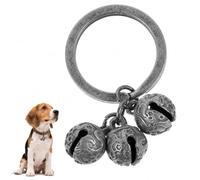 Tofficu Cat Collar Bells, 12mm Mini Vintage Silver Metal Bell Charms for Small Dog Collar, Loud Crisp Pet Tracking Pendant Accessories for Anti-Lost