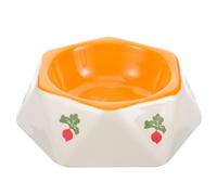 Tofficu Ceramic Hamster Food Bowl for Small Animals and Dwarf Hamsters, Hexagon Shape, Holds Water, Not Easy to Break, Suitable for Feeding Food and Water, Assorted Colour Pet Bowl