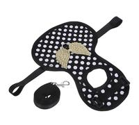 Tofficu Chicken Harness and Leash Set for Poultry, Adjustable Black Polka Dot Rooster and Hen Vest Jacket, Warm Autumn Winter Clothes for Chicken Duck Goose