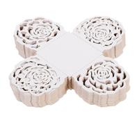 Tofficu Chocolate Liner Cups 50Pcs Rose Hollow-Out Kraft Paper Truffle Wrappers for Wedding Dessert Candy and Muffin Decoration