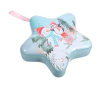 Tofficu Christmas Theme Tinplate Candy Box with Cartoon Design Sturdy Metal Cookie Container for Holiday Treats Festive Xmas Storage Box for Gifts and Party Favors Christmas Decor
