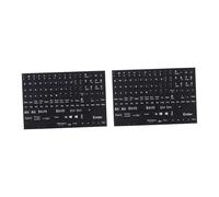 Tofficu Computer Keyboard Stickers 2 Sheets Scratch-Resistant Full Layout Self-Adhesive for Notebooks and Desktop Workstations