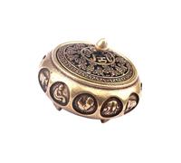 Tofficu Copper Incense Burner Fine Carved Incense Holder with Delicate Carving Design, and Elegant Home Fragrance Holder to Quality of Life for Tea Ceremony and Bedroom Use