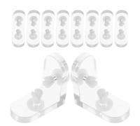 Tofficu Corner Brackets with Stable Support and Clip Design Acrylic L Shaped 20 Sets 90 Degree Shelf Corner Brace for Display Acrylic Boxes and Watches