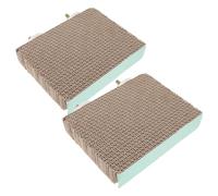 Tofficu Corrugated Paper Bird Perch Platform 2Pcs Parrot Claw Grinding Stand for Cockatiel Cage Exercise