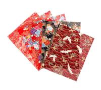 Tofficu Cotton Fabric Squares 5pcs Japanese Style Floral Patterns Quilting Bundle for DIY Home Sewing Crafts