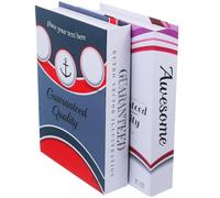 Tofficu Creative Decorative Book Model Fake Books for Home and Office Display, Modern Minimalist Style, 2 Pieces Random Pattern 22-26Cm