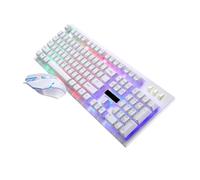 Tofficu Creative Gaming Keyboard Mouse Set Usb Mechanical Keyboard White Led for Gamers