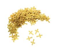Tofficu Cross Shaped Glitter Confetti for Baptism and Christening Table Scatter Fade Resistant Plastic Decorations for Religious Ceremonies Weddings Birthdays Easy to Clean