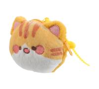 Tofficu Cute Cartoon Mini Cat Plush Coin Purse Keychain Soft Cozy Wallet for Portable Earbuds Storage Bag Charm Everyday Use