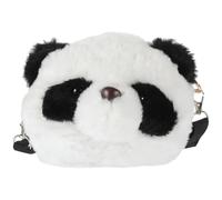 Tofficu Cute Panda Shoulder Bag Plush Crossbody Purse with Strap for Girls | Soft Textured Zip Design, Portable Storage for Cards and Coins, Birthday Gift for Teen Girls