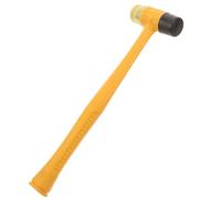 Tofficu Detachable Double-Head Round Head Mallet Hammer with Plastic Handle, Yellow Rubber Mallet for Manual Tapping and Furniture Installation, Home and Jewellery Craft Tool