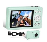Tofficu Digital Camera Ultra HD Wifi Shoot with Zoom Memory Card Compact Lightweight Portable for Beginners Teens Green Retro Design