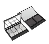 Tofficu DIY Cosmetic Pallet Empty Eyeshadow Organizer Matte Black Magnet Empty Box Wear Resistant Portable Abs as Magnet for Women Make up On-The-go
