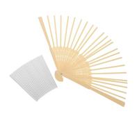 Tofficu DIY Handheld Folding Fan Kit Bamboo Frame with Paper for Painting and Crafting Versatile Oriental Style Summer Cooling Decoration Easy to Assemble