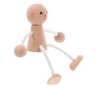 Tofficu DIY Wooden Peg Dolls Unfinished Wooden Figures for Painting Crafting Ergonomic Design Educational Motor Skills for Group Art Activities and Party Decorations