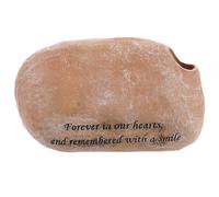 Tofficu Dog Memorial Flower Pot with Insertable Artificial Flowers, Resin Garden Pet Cemetery Decoration, Tan Dog Grave Marker Suitable for Outdoor Memorials