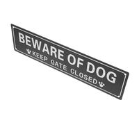 Tofficu Dog Warning Sign Iron Notice Board Resistant Backyard Gate Reminder Easy to Use Structure for Garden and Pedestrians