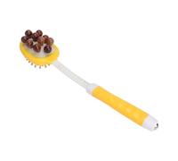 Tofficu Double Head Massage Hammer Knocking Body Massager Wooden Beads Plastic Material Fatigue Speeds up Portable Massage Supply for Shoulder and Neck Relaxation