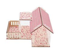 Tofficu Double Layer Villa Hamster Hideout Wear-resistant Comfortable Bed Acrylic and Wood Materials Play for Small Pets and Hamsters