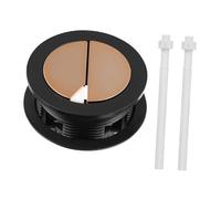 Tofficu Dual Push Toilet Flush Button 48mm Round Rose Gold Toilet Tank Replacement Part for Bathroom Cistern Water Saving Flush System