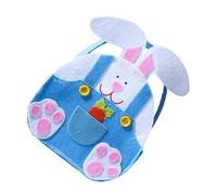 Tofficu Easter Bunny Candy Bag Blue Cartoon Bunny Shape Treat Pouch Easter Party Favor Bag for Holiday Sweets