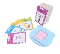 Tofficu Educational Language Learning Machine for Bilingual Speech Therapy with Cards and Audio Stories Safe Abs Early Learning Plaything for Cognitive Development