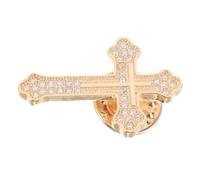 Tofficu Elegant Cross Brooch for Women with Zircon Brass Material, Refined Style, Enduring Brilliance and Wear Resistance, for Business Meetings and Special Events