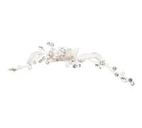 Tofficu Elegant Silver Wedding Hair Clip Bridal Rhinestone Barrette for Brides and Bridesmaids, Zinc Alloy Sturdy Side Hair Accessory with Versatile Design for Weddings and Evening
